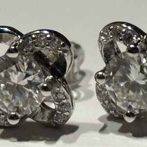 Clover Moissanite Studs